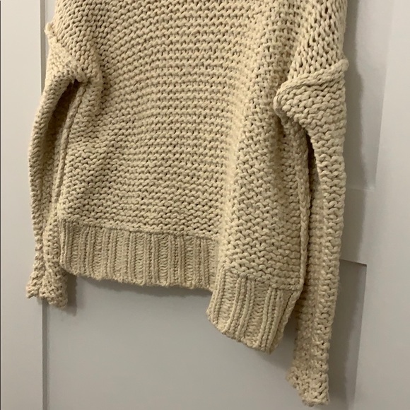 Free People Chunky Cotton Knit Cowl Neck Sweater - Picture 4 of 11